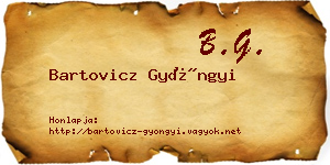 Bartovicz Gyöngyi névjegykártya